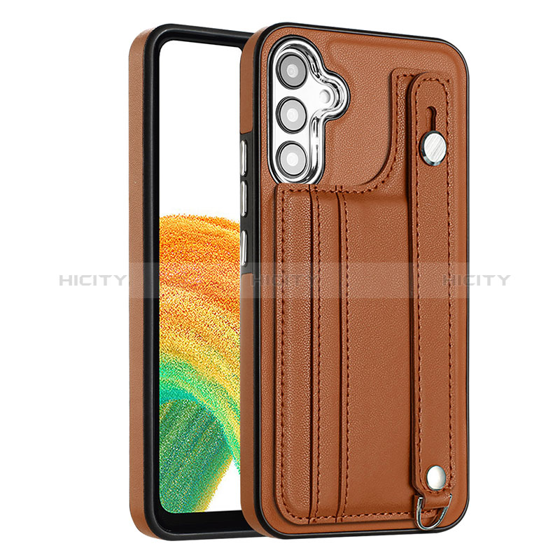 Coque Luxe Cuir Housse Etui YB4 pour Samsung Galaxy A34 5G Marron Plus