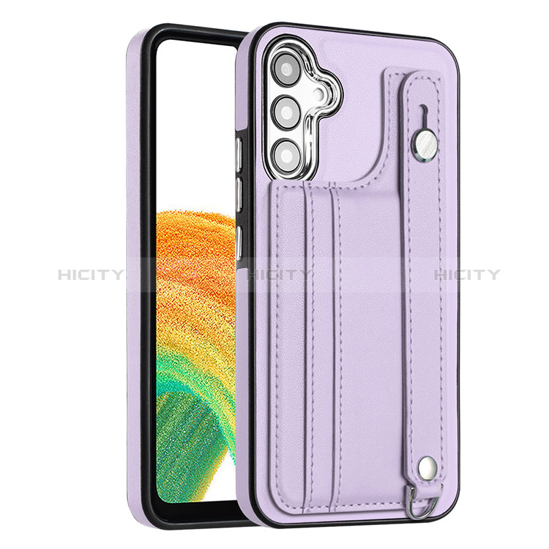 Coque Luxe Cuir Housse Etui YB4 pour Samsung Galaxy A54 5G Violet Plus