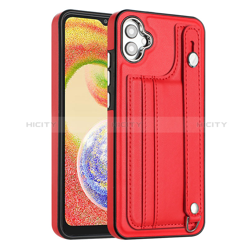 Coque Luxe Cuir Housse Etui YB4 pour Samsung Galaxy M04 Rouge Plus