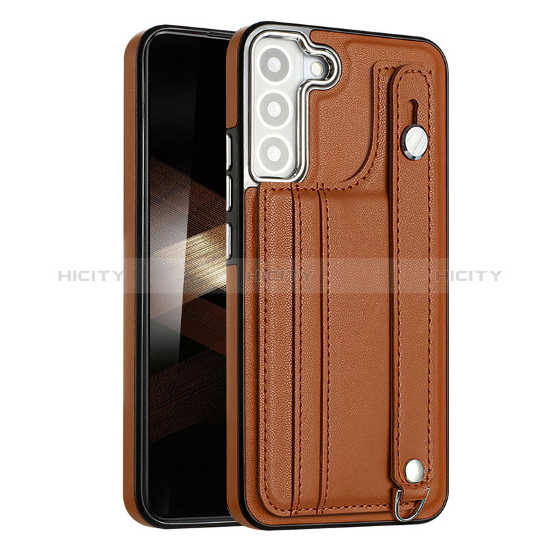 Coque Luxe Cuir Housse Etui YB4 pour Samsung Galaxy S24 5G Marron Plus