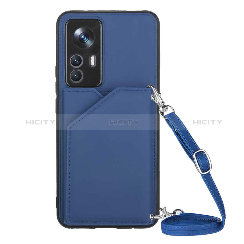 Coque Luxe Cuir Housse Etui YB4 pour Xiaomi Redmi K50 Ultra 5G Bleu Plus