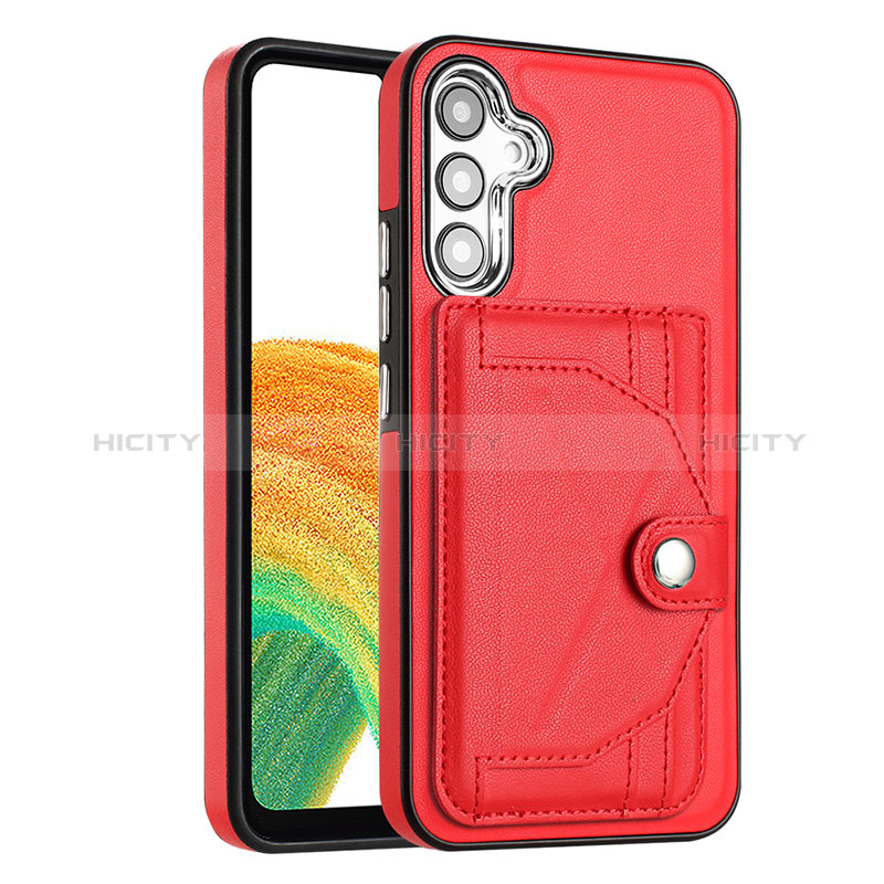 Coque Luxe Cuir Housse Etui YB5 pour Samsung Galaxy A34 5G Rouge Plus