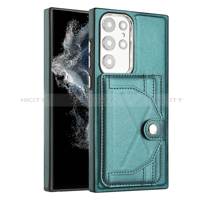 Coque Luxe Cuir Housse Etui YB5 pour Samsung Galaxy S22 Ultra 5G Plus