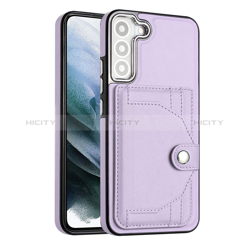 Coque Luxe Cuir Housse Etui YB5 pour Samsung Galaxy S23 5G Violet Plus