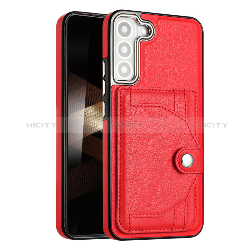 Coque Luxe Cuir Housse Etui YB5 pour Samsung Galaxy S24 Plus 5G Rouge Plus