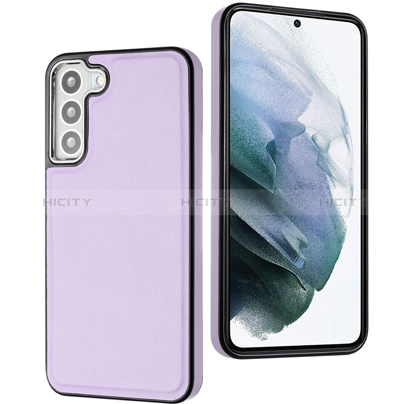 Coque Luxe Cuir Housse Etui YB6 pour Samsung Galaxy S22 Plus 5G Violet Plus