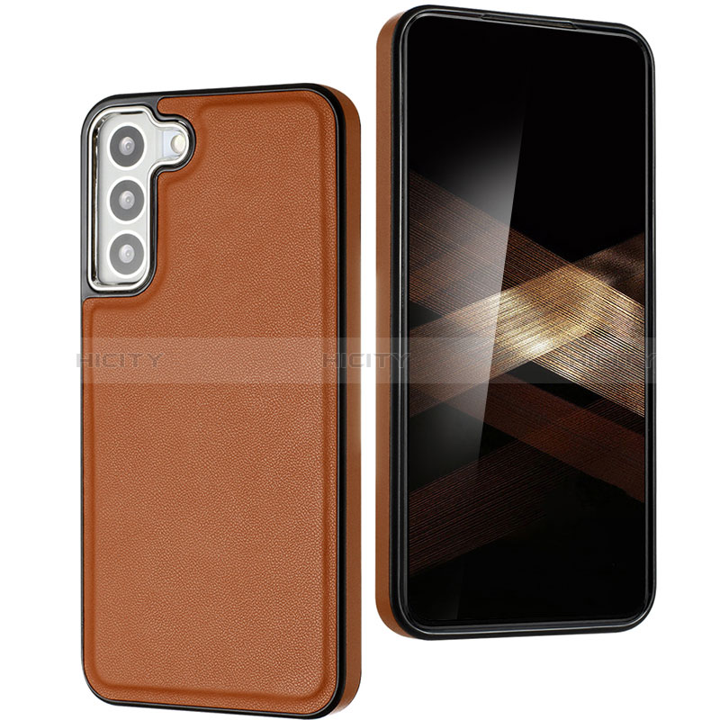 Coque Luxe Cuir Housse Etui YB6 pour Samsung Galaxy S24 Plus 5G Marron Plus