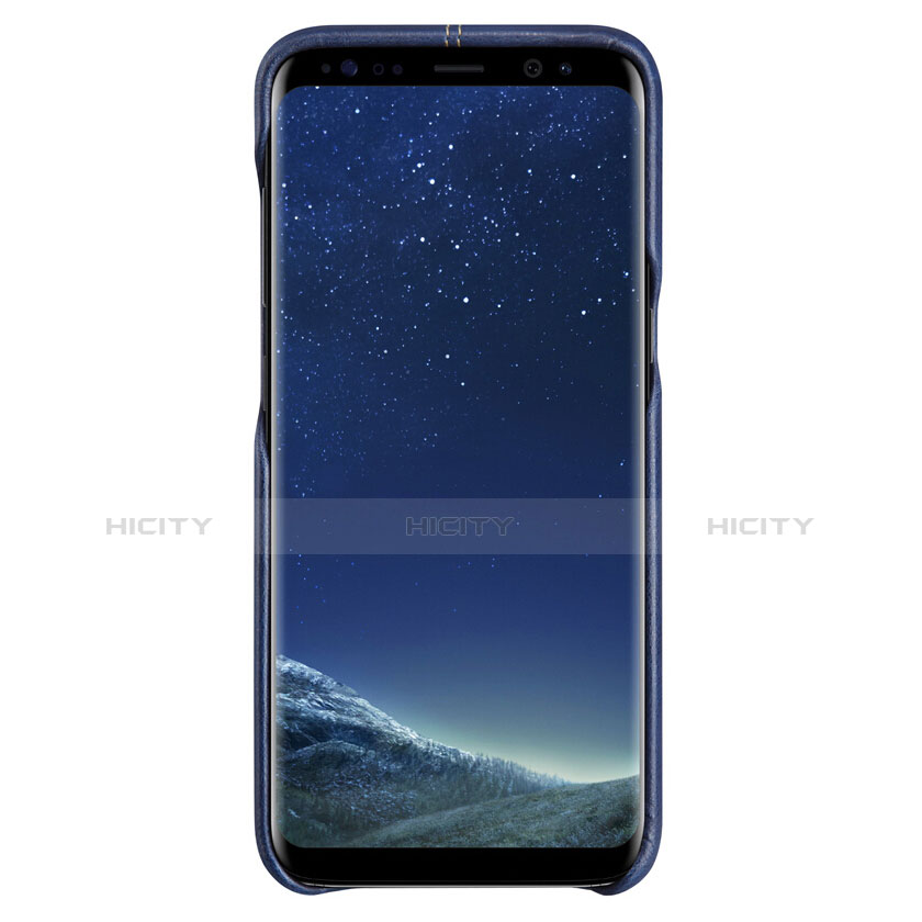 Coque Luxe Cuir Housse L01 pour Samsung Galaxy S8 Bleu Plus