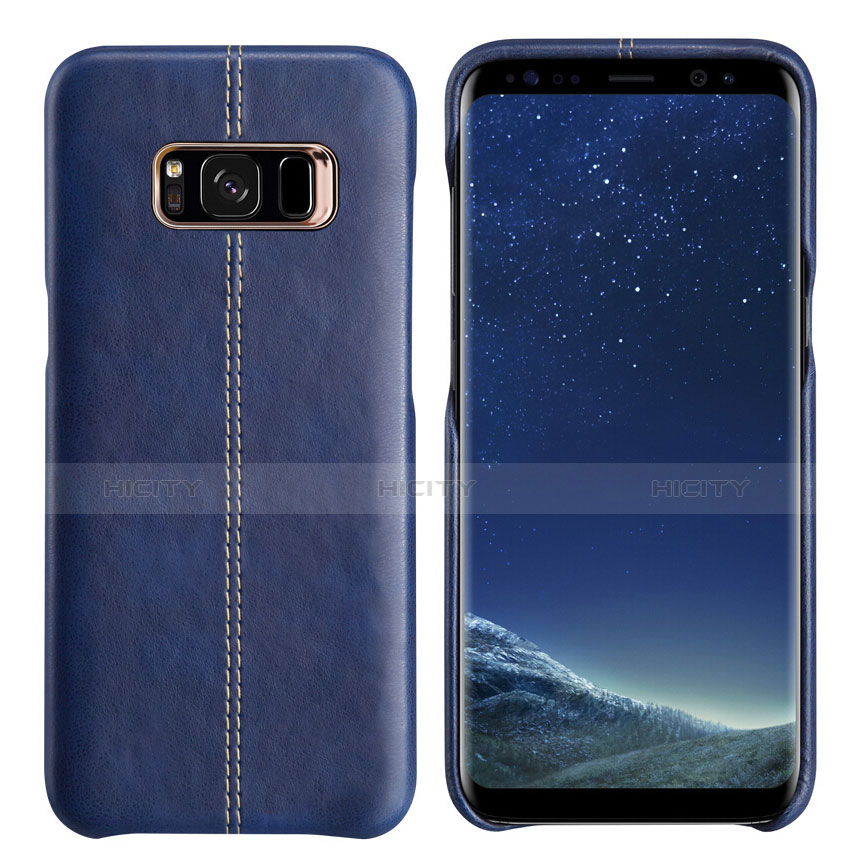 Coque Luxe Cuir Housse L01 pour Samsung Galaxy S8 Plus Bleu Plus