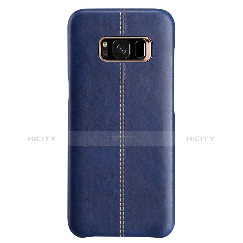 Coque Luxe Cuir Housse L01 pour Samsung Galaxy S8 Plus Bleu Plus