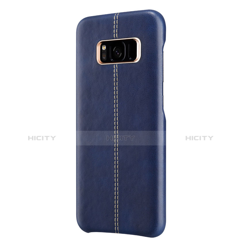 Coque Luxe Cuir Housse L01 pour Samsung Galaxy S8 Plus Bleu Plus