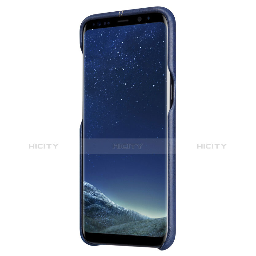 Coque Luxe Cuir Housse L01 pour Samsung Galaxy S8 Plus Bleu Plus