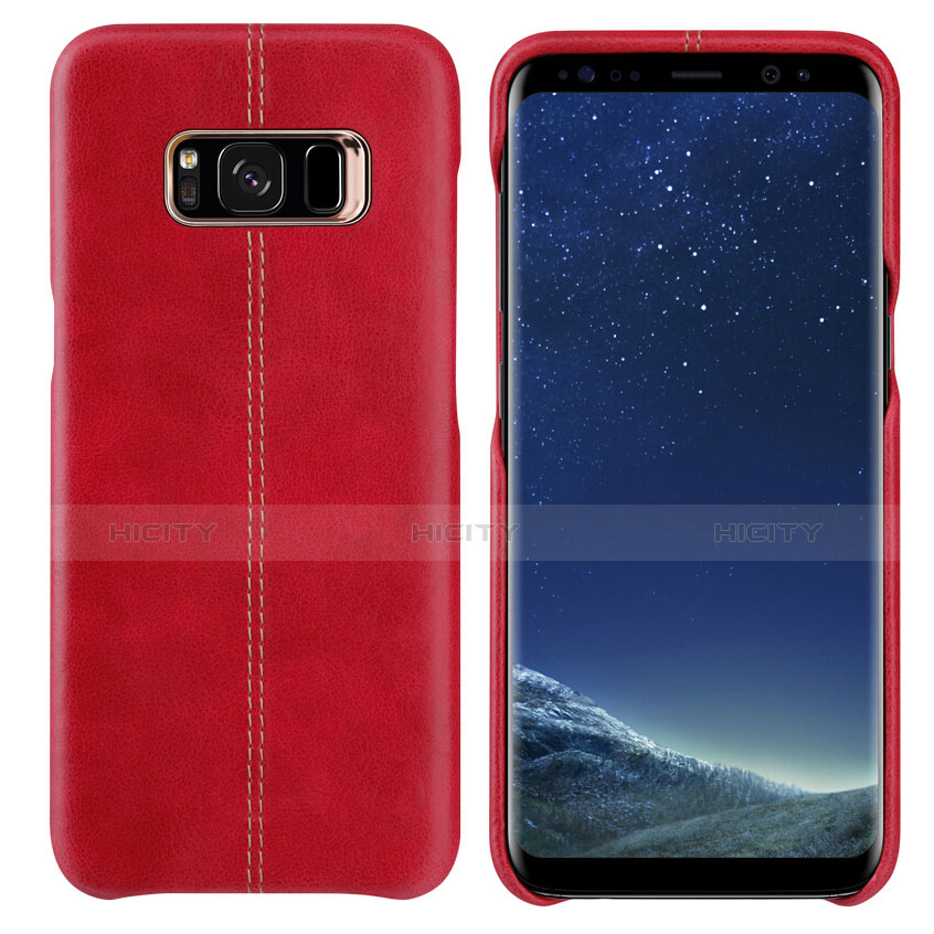 Coque Luxe Cuir Housse L01 pour Samsung Galaxy S8 Plus Rouge Plus