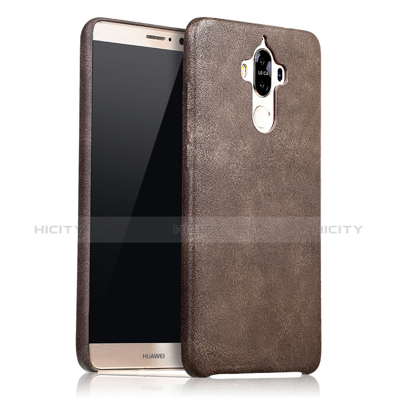 Coque Luxe Cuir Housse L02 pour Huawei Mate 9 Marron Plus