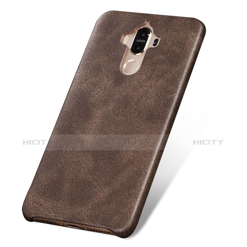 Coque Luxe Cuir Housse L02 pour Huawei Mate 9 Marron Plus