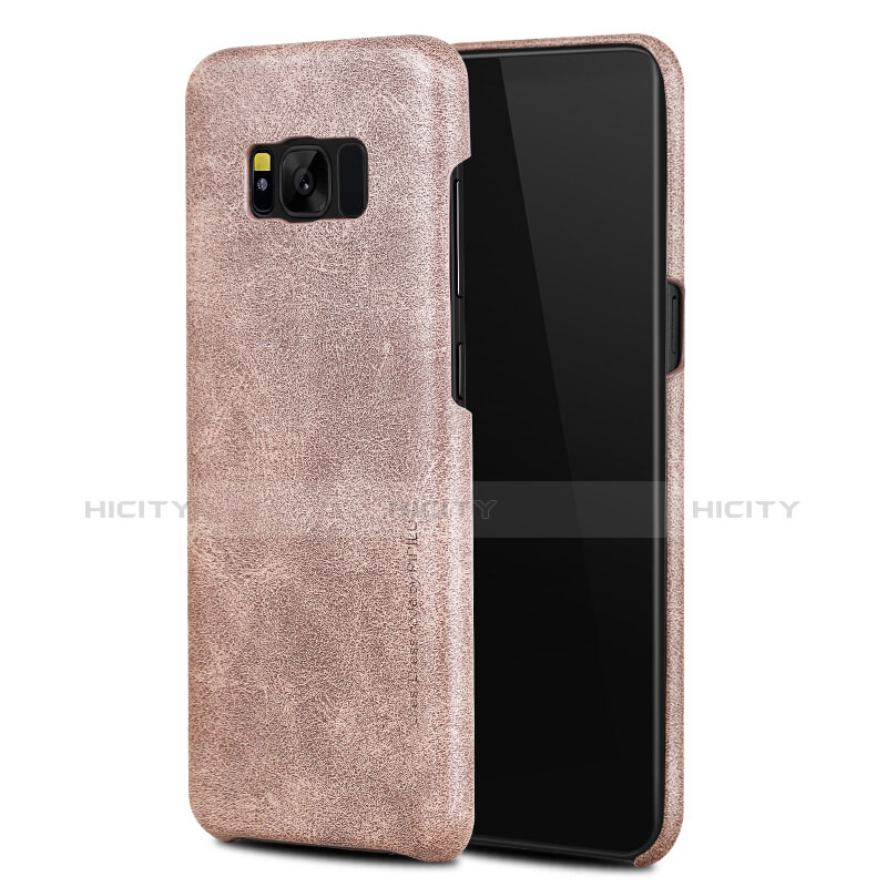 Coque Luxe Cuir Housse L02 pour Samsung Galaxy S8 Plus Or Rose Plus