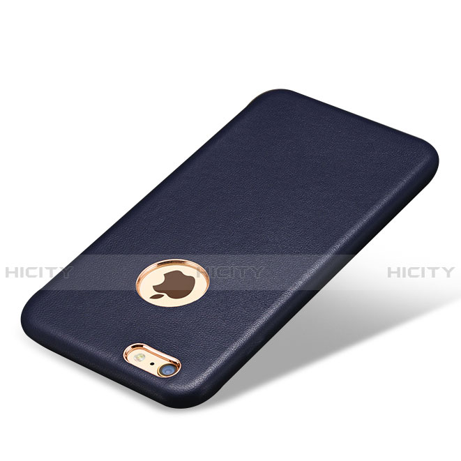 Coque Luxe Cuir Housse pour Apple iPhone 6 Bleu Plus