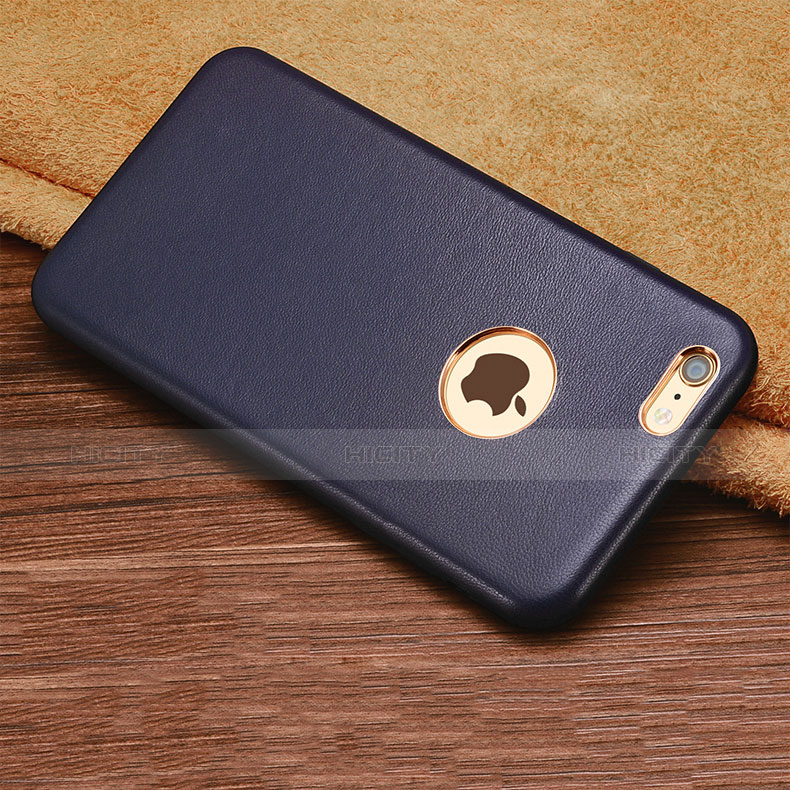 Coque Luxe Cuir Housse pour Apple iPhone 6 Bleu Plus