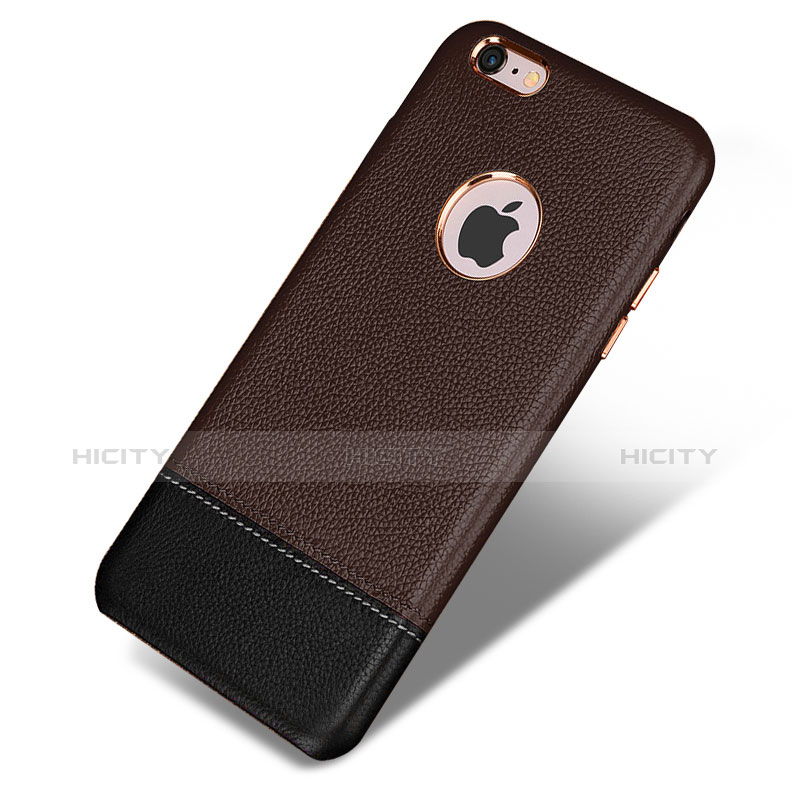 Coque Luxe Cuir Housse pour Apple iPhone 6 Marron Plus