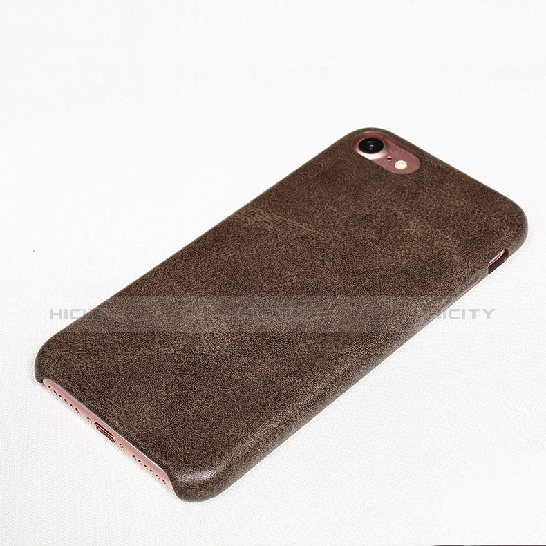 Coque Luxe Cuir Housse pour Apple iPhone 8 Marron Plus