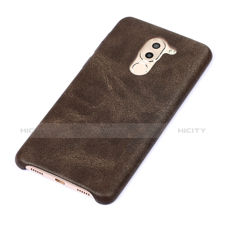 Coque Luxe Cuir Housse pour Huawei GR5 (2017) Marron Plus