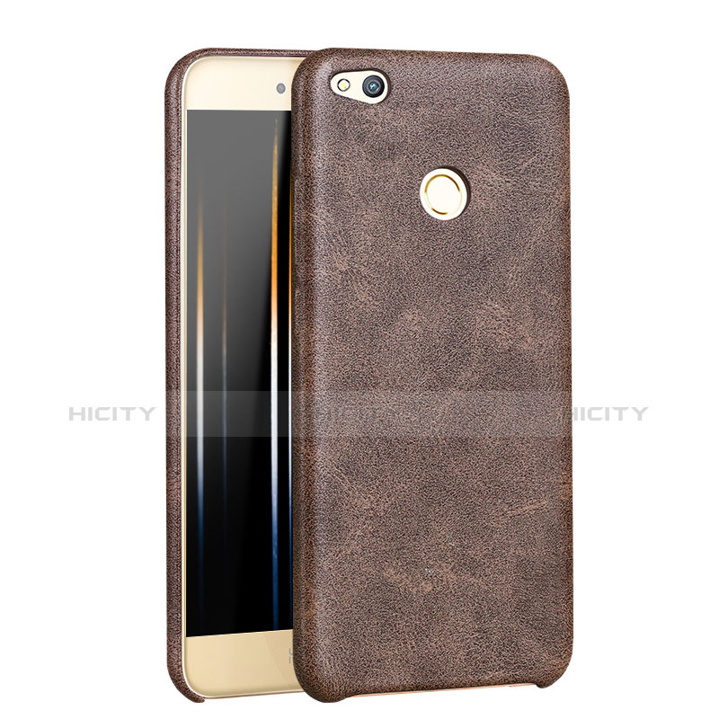 Coque Luxe Cuir Housse pour Huawei Honor 8 Lite Marron Plus