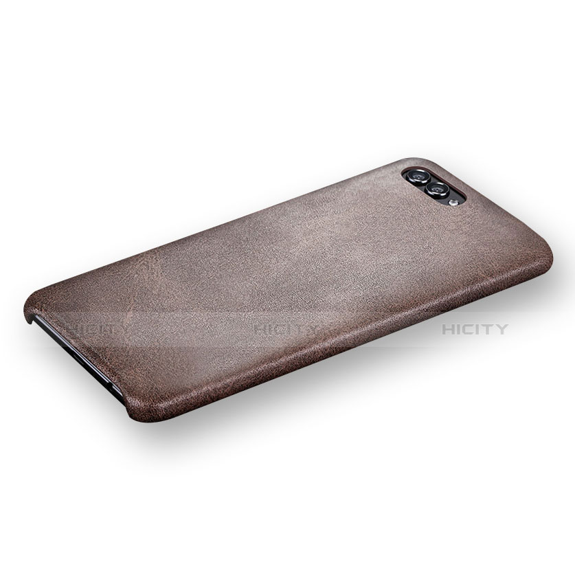 Coque Luxe Cuir Housse pour Huawei Honor V10 Marron Plus