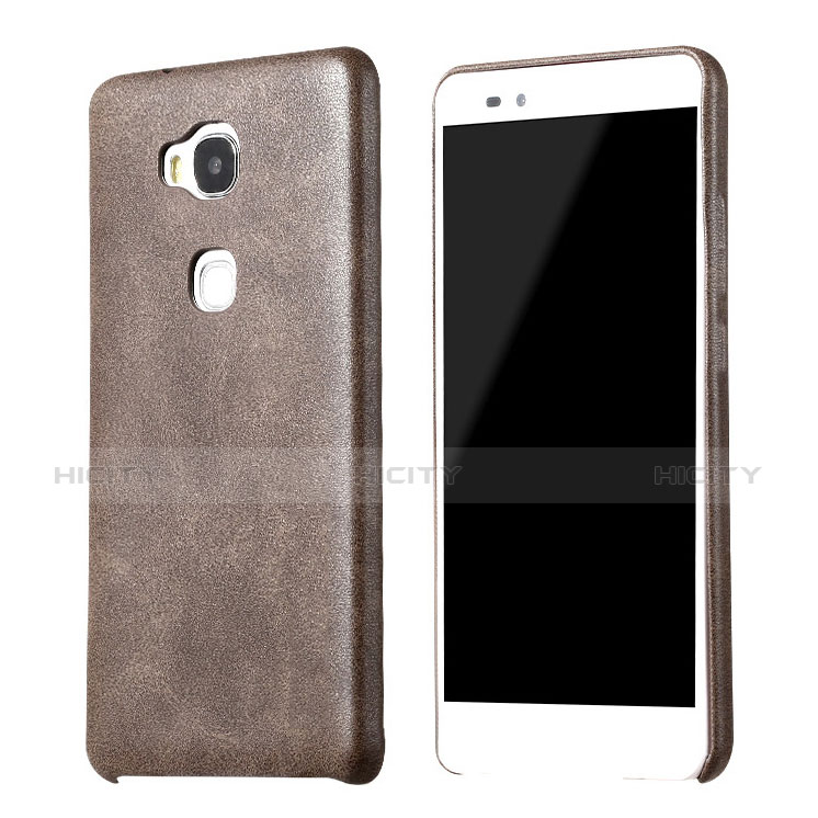 Coque Luxe Cuir Housse pour Huawei Honor X5 Marron Plus