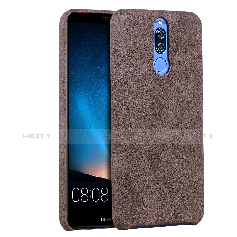 Coque Luxe Cuir Housse pour Huawei Maimang 6 Marron Plus