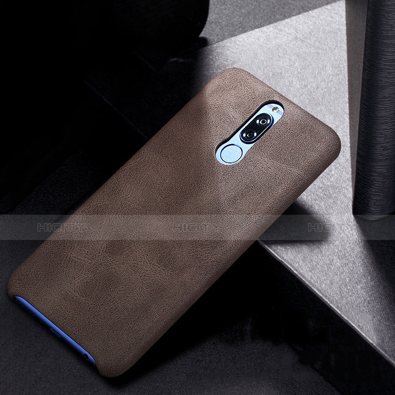 Coque Luxe Cuir Housse pour Huawei Mate 10 Lite Marron Plus