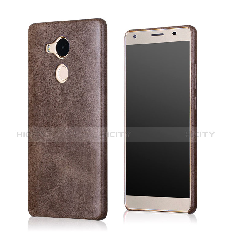 Coque Luxe Cuir Housse pour Huawei Mate 8 Marron Plus