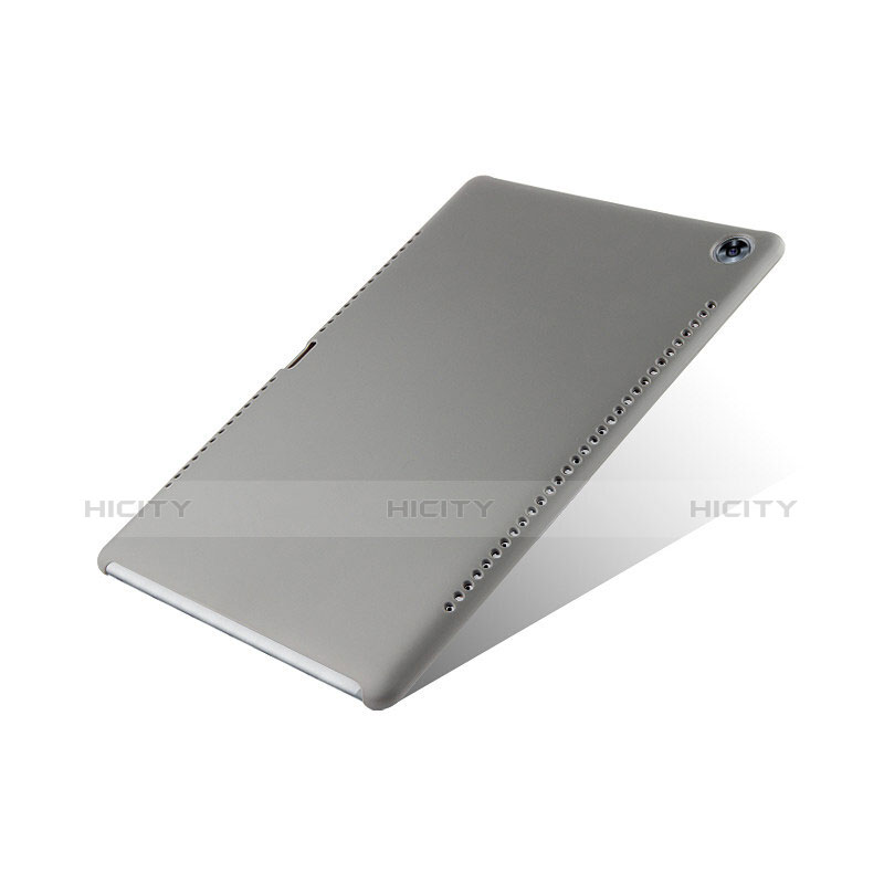 Coque Luxe Cuir Housse pour Huawei MediaPad M5 10.8 Gris Plus