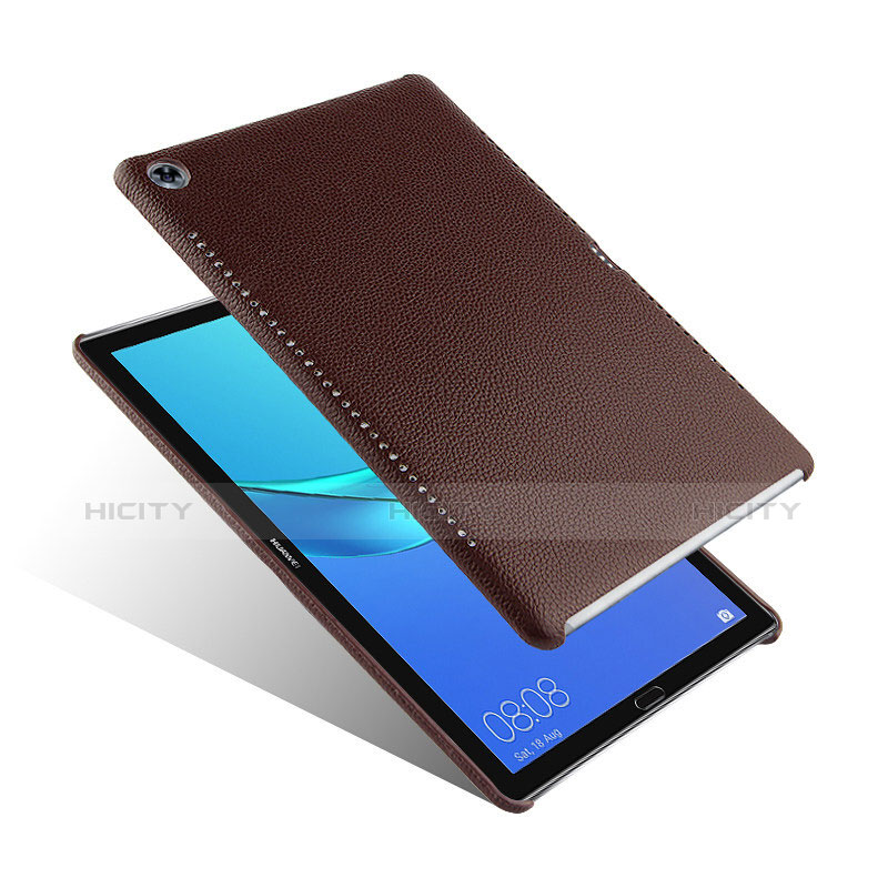 Coque Luxe Cuir Housse pour Huawei MediaPad M5 10.8 Marron Plus