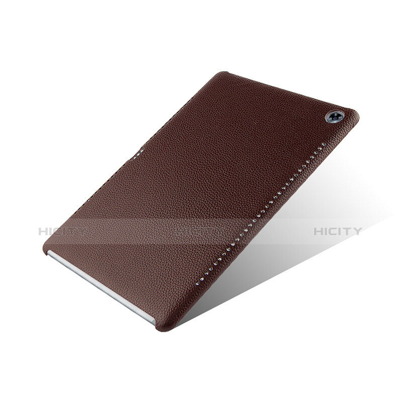 Coque Luxe Cuir Housse pour Huawei MediaPad M5 10.8 Marron Plus