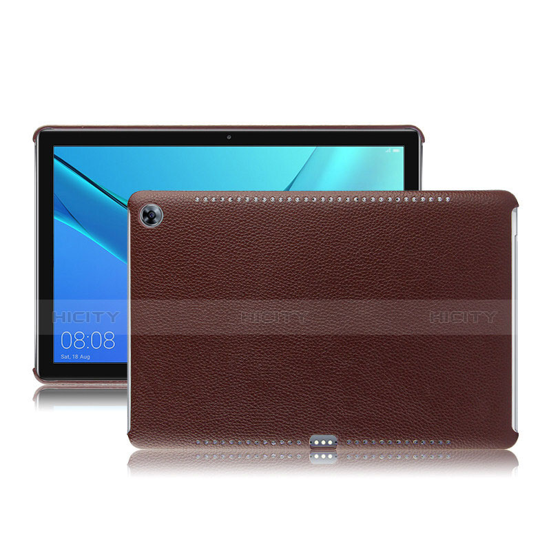 Coque Luxe Cuir Housse pour Huawei MediaPad M5 10.8 Marron Plus