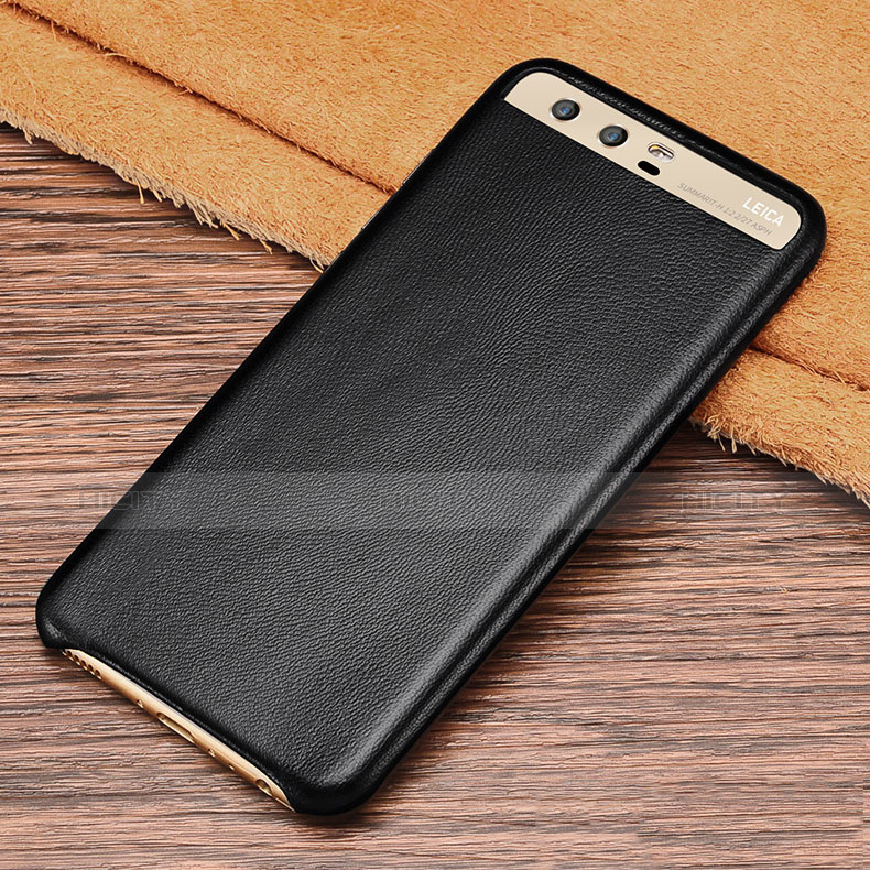 Coque Luxe Cuir Housse pour Huawei P10 Noir Plus