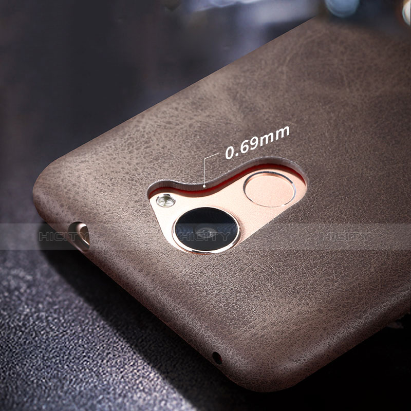 Coque Luxe Cuir Housse pour Huawei Y7 Prime Marron Plus