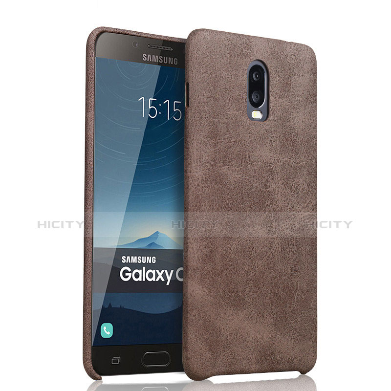 Coque Luxe Cuir Housse pour Samsung Galaxy C7 (2017) Marron Plus