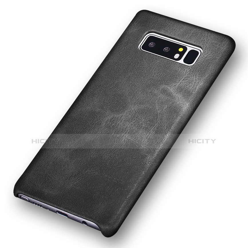 Coque Luxe Cuir Housse pour Samsung Galaxy Note 8 Noir Plus