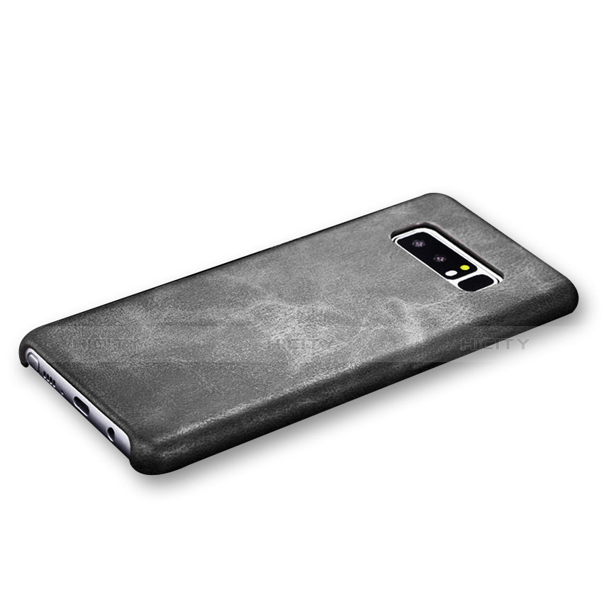 Coque Luxe Cuir Housse pour Samsung Galaxy Note 8 Noir Plus