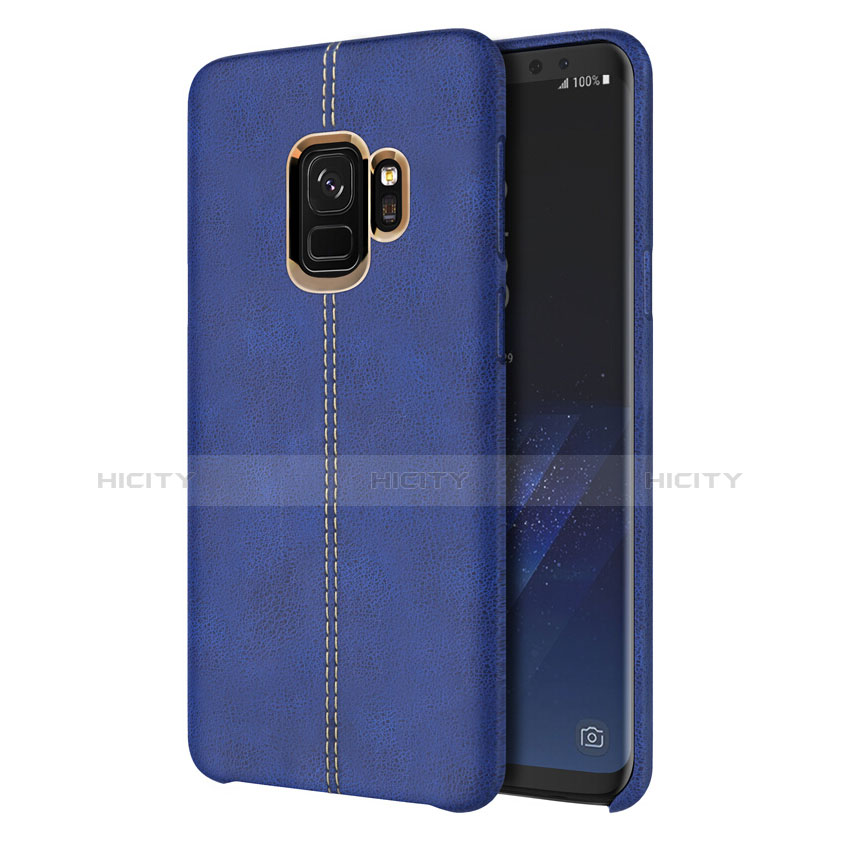 Coque Luxe Cuir Housse pour Samsung Galaxy S9 Bleu Plus