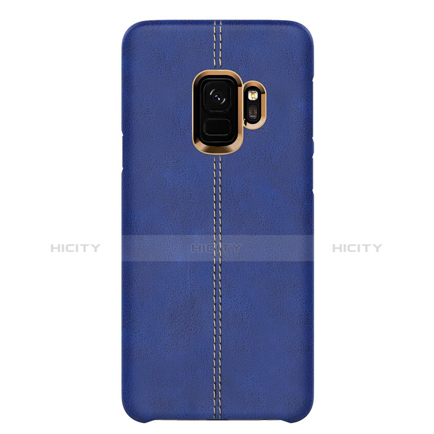 Coque Luxe Cuir Housse pour Samsung Galaxy S9 Bleu Plus