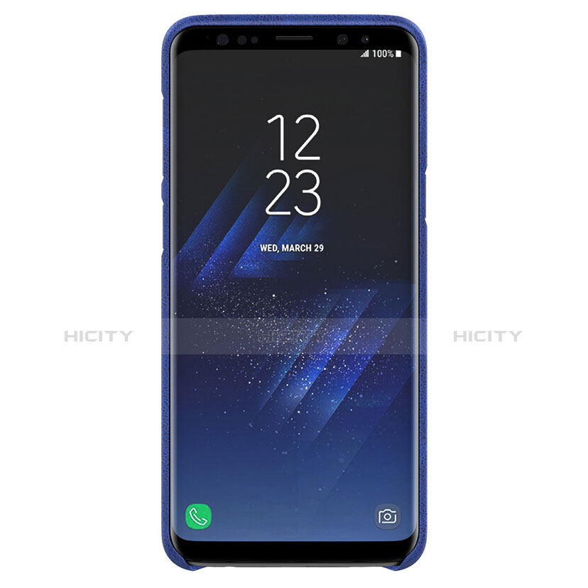 Coque Luxe Cuir Housse pour Samsung Galaxy S9 Bleu Plus