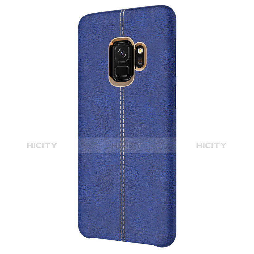 Coque Luxe Cuir Housse pour Samsung Galaxy S9 Bleu Plus