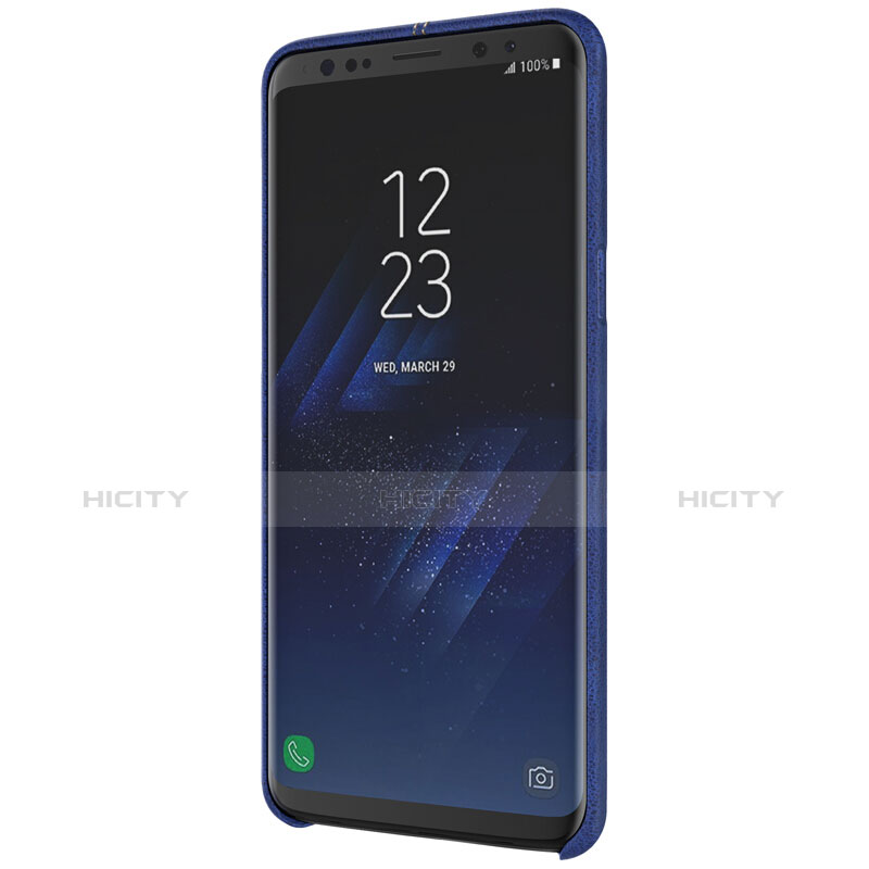 Coque Luxe Cuir Housse pour Samsung Galaxy S9 Bleu Plus