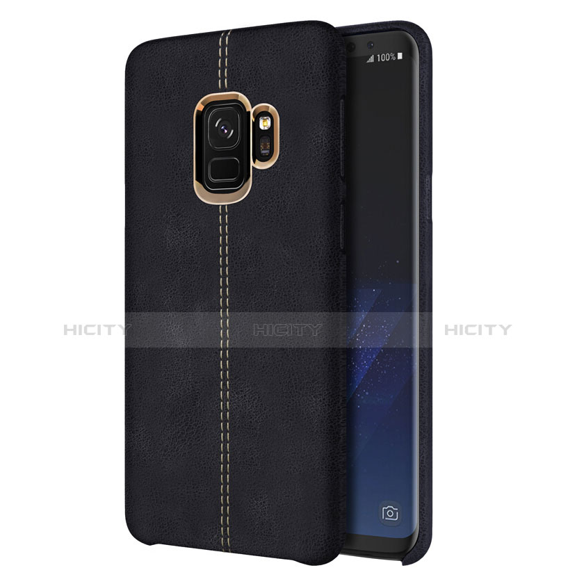 Coque Luxe Cuir Housse pour Samsung Galaxy S9 Noir Plus