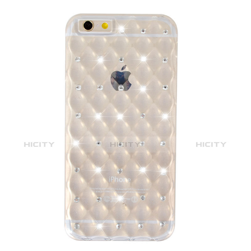 Coque Luxe Strass Bling Diamant Transparente Souple pour Apple iPhone 6 Clair Plus