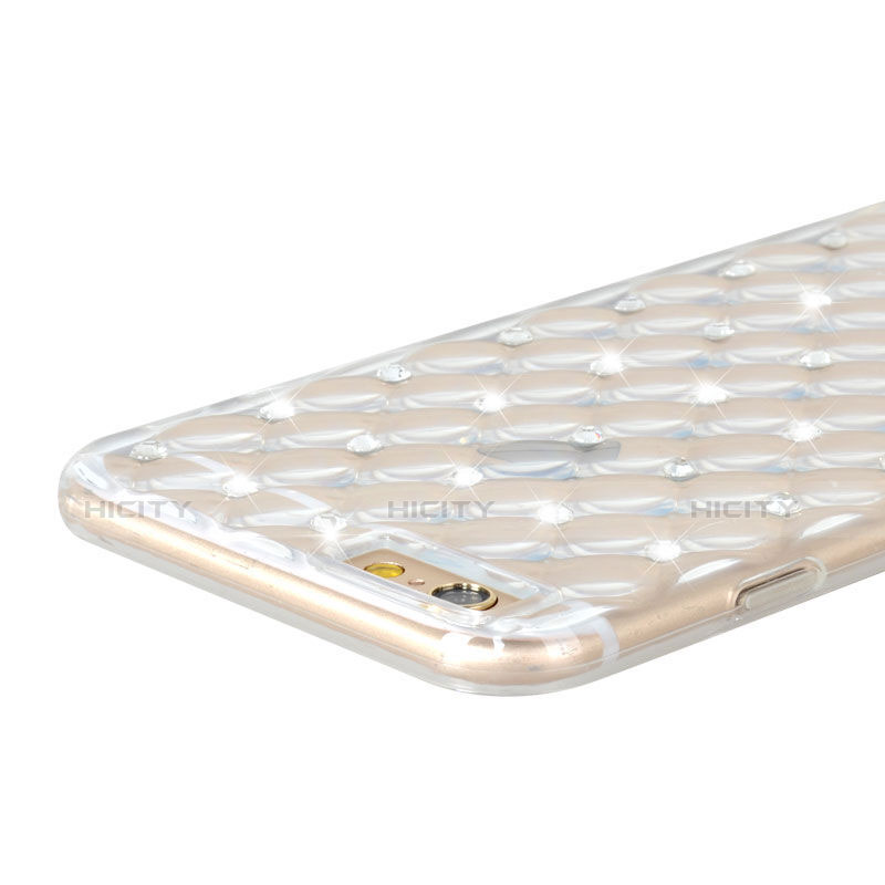 Coque Luxe Strass Bling Diamant Transparente Souple pour Apple iPhone 6 Clair Plus