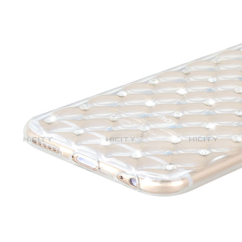 Coque Luxe Strass Bling Diamant Transparente Souple pour Apple iPhone 6 Clair Plus