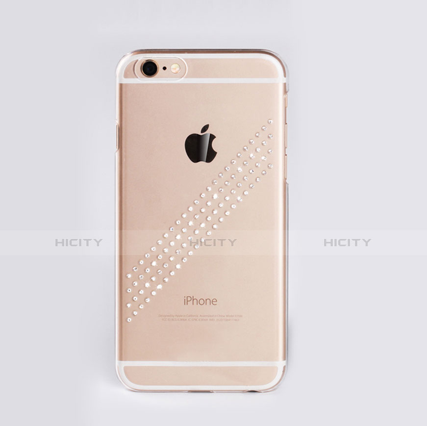 Coque Luxe Strass Diamant Bling pour Apple iPhone 6 Blanc Plus